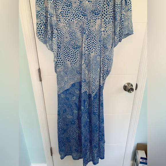Issa London Serenity Seashell Silk Kaftan Dress US 6 - Picture 6 of 7